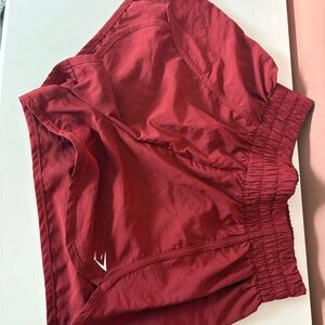 Gymshark Maroon Elastic Waist Athletic Shorts